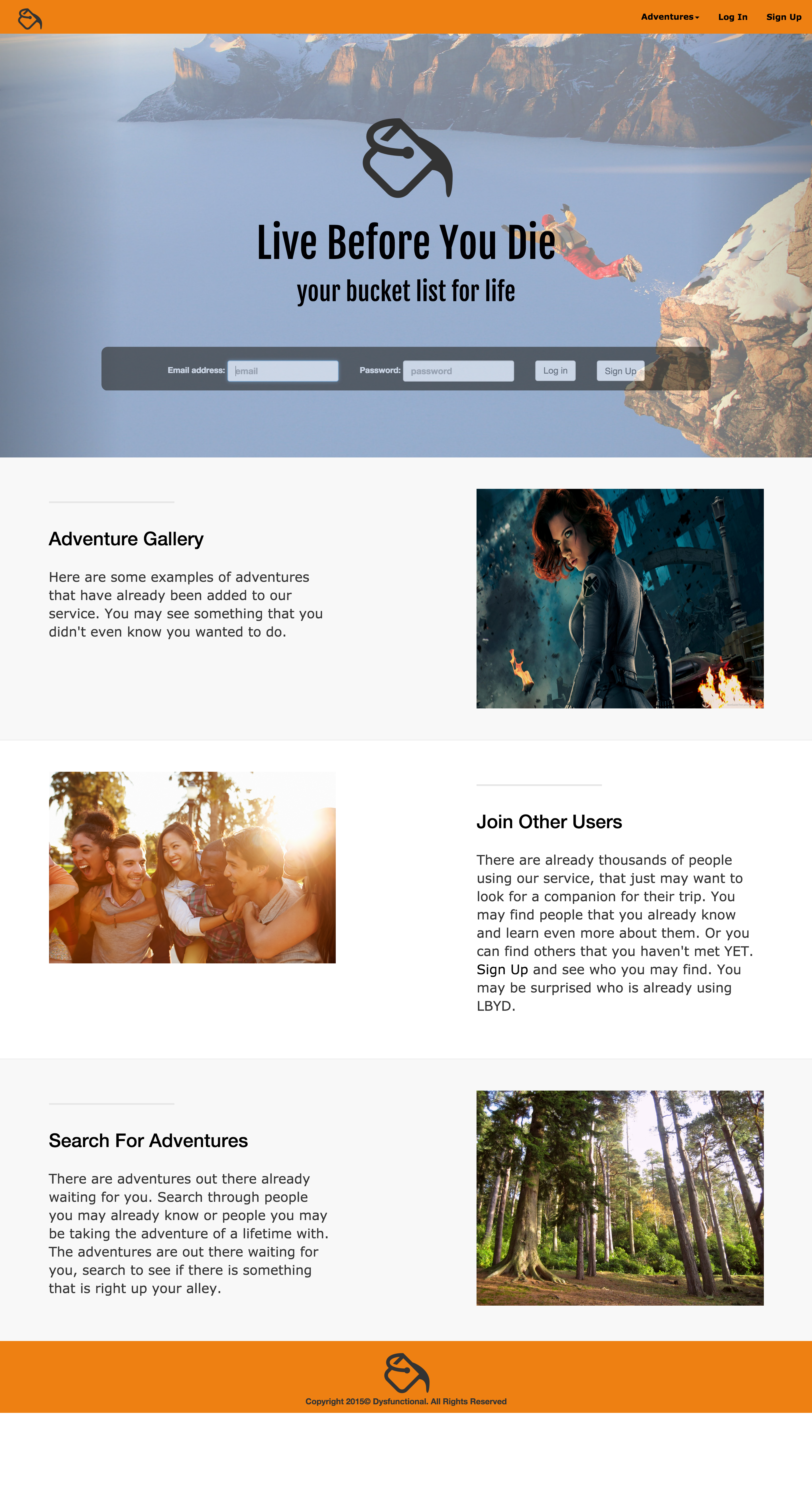 Jenny Pletner's Bucket List App Home Page