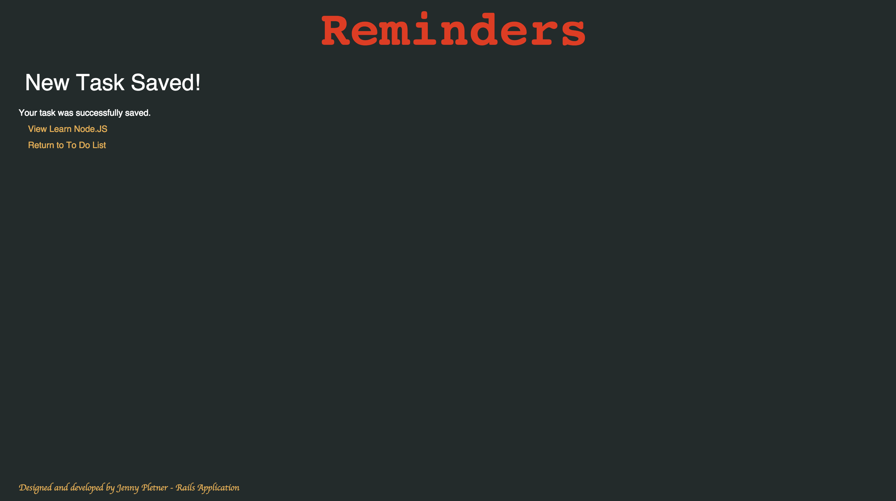 Jenny Pletner's Rails To Do App