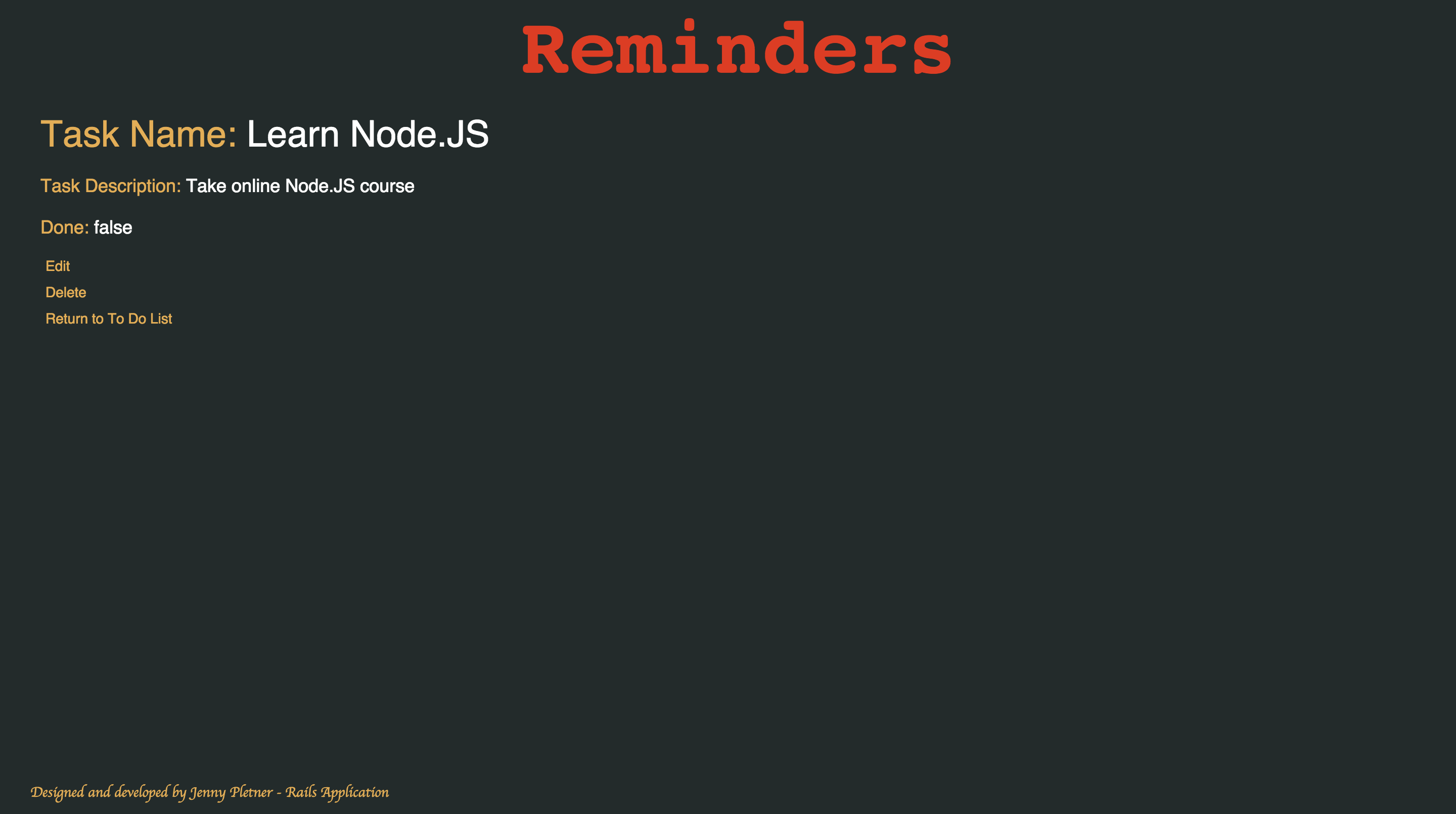 Jenny Pletner's Rails To Do App